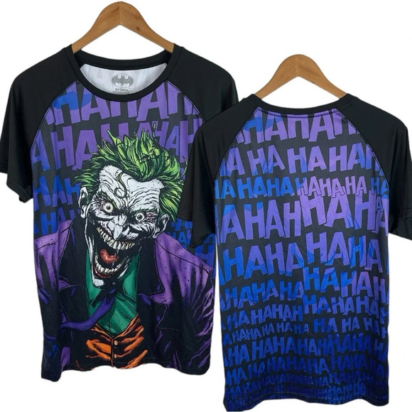 TS1003 Men’s Batman Movie Joker Performance Active T Shirt L - Picture 1 of 6